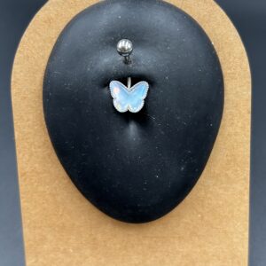 1 Pz. Piercing da ombelico Farfalla Acciaio Chirurgico