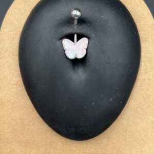 1 Pz. Piercing da ombelico Farfalla Acciaio Chirurgico