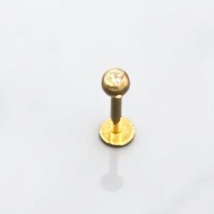 3 Pz. Piercing Con Zircone In Acciaio Chirurgico Colore Oro