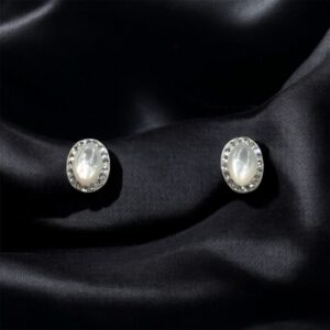 6 Pz Orecchini Con Zirconi E Madreperla Argento 925