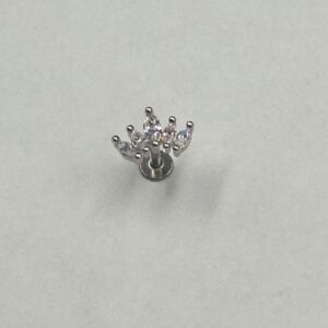 3 Pz. Piercing Coroncina Acciaio Chirurgico