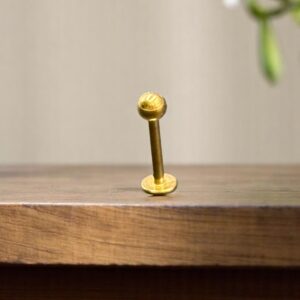 3 Pz. Piercing Acciaio Chirurgico colore Oro
