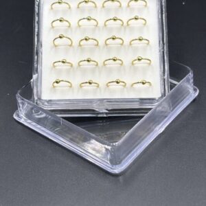 20 Pz Cerchietti Da Naso Argento 925 Color Oro