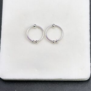 6 Pz Cerchi Da Lobo Finto In Argento 925