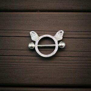 1 Pz. Piercing Tondo Acciaio Chirurgico martellato