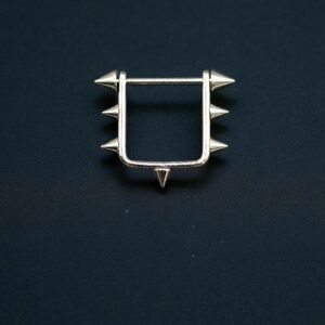 1 Pz. Piercing Quadrato Acciaio Chirurgico