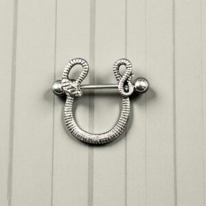 1 Pz. Piercing Serpente Acciaio Chirurgico